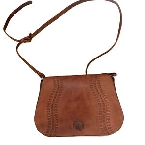 Elegant Brown Leather Shoulder Bag